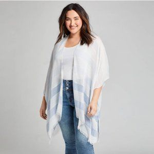NWT Lane Bryant OS Metallic-Striped Kimono